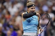 Karolina Muchova during her US Open semifinal against Coco Gauff